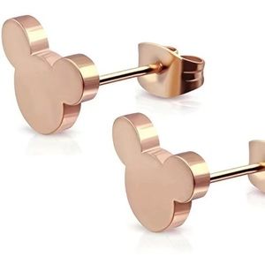 Mickey Mouse Rose gold stud earrings Brand new!